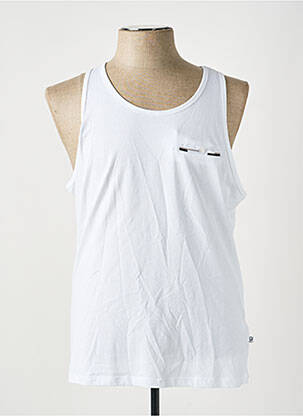 Débardeur coupe droite sans manche blanc BENSON & CHERRY homme