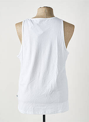 Débardeur coupe droite sans manche blanc BENSON & CHERRY homme