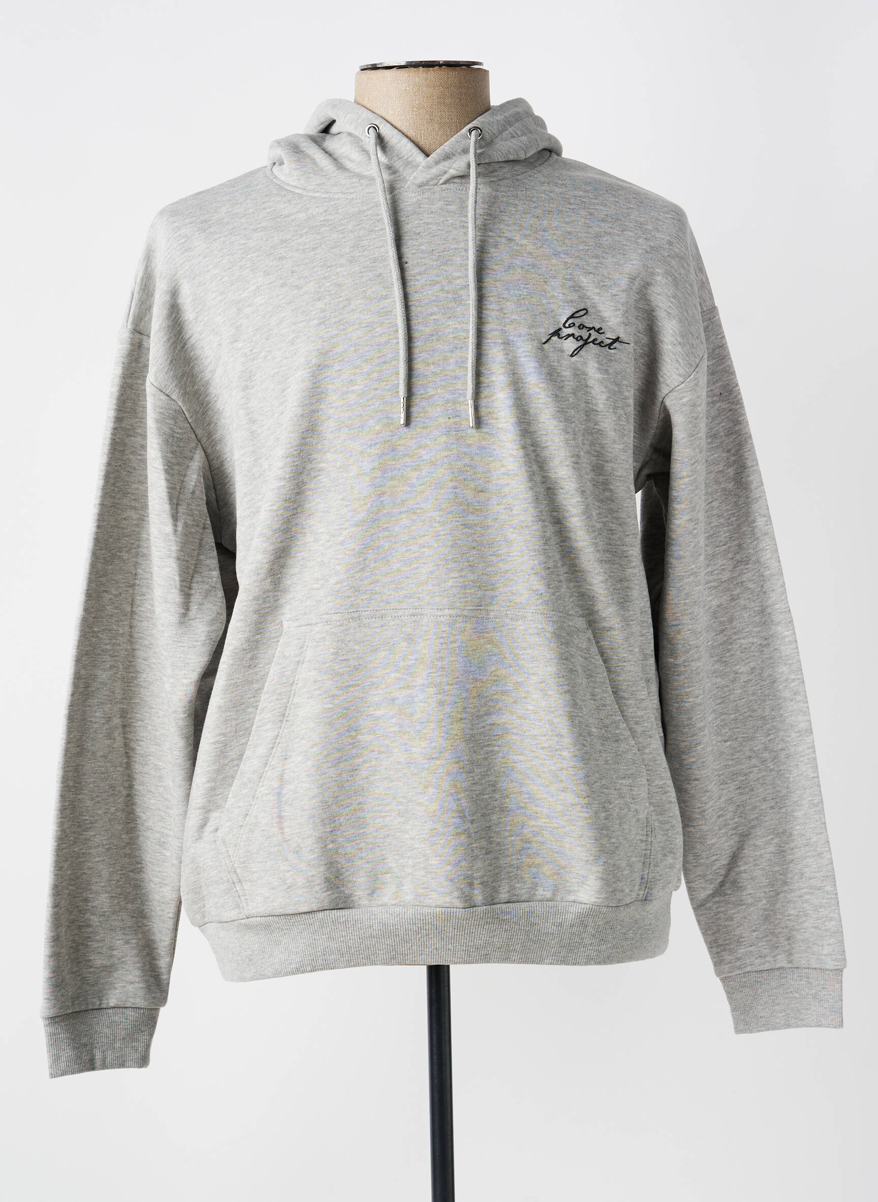 Sweat-shirt à capuche poches manches longues gris JACK & JONES homme