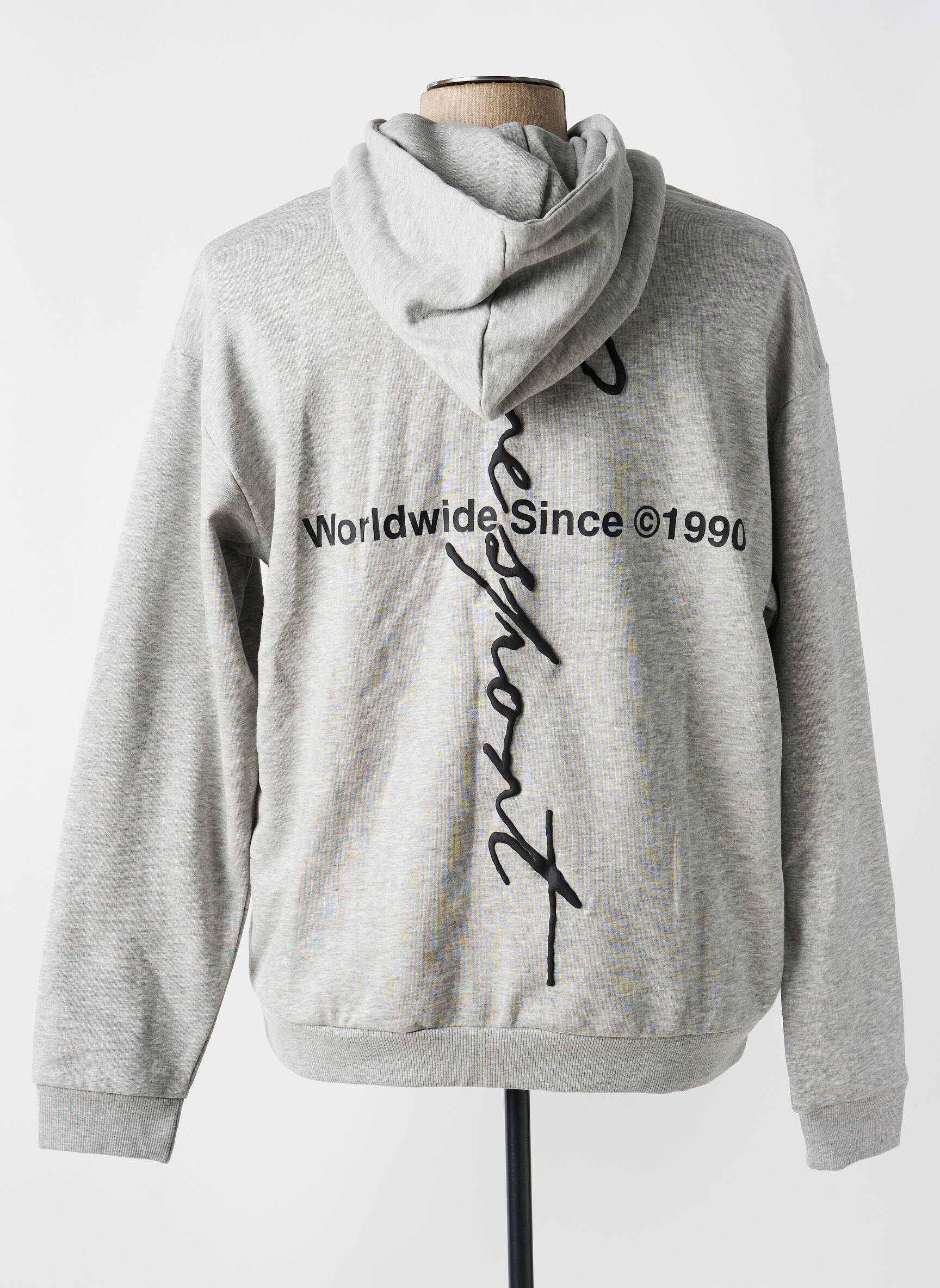 Sweat-shirt à capuche poches manches longues gris JACK & JONES homme