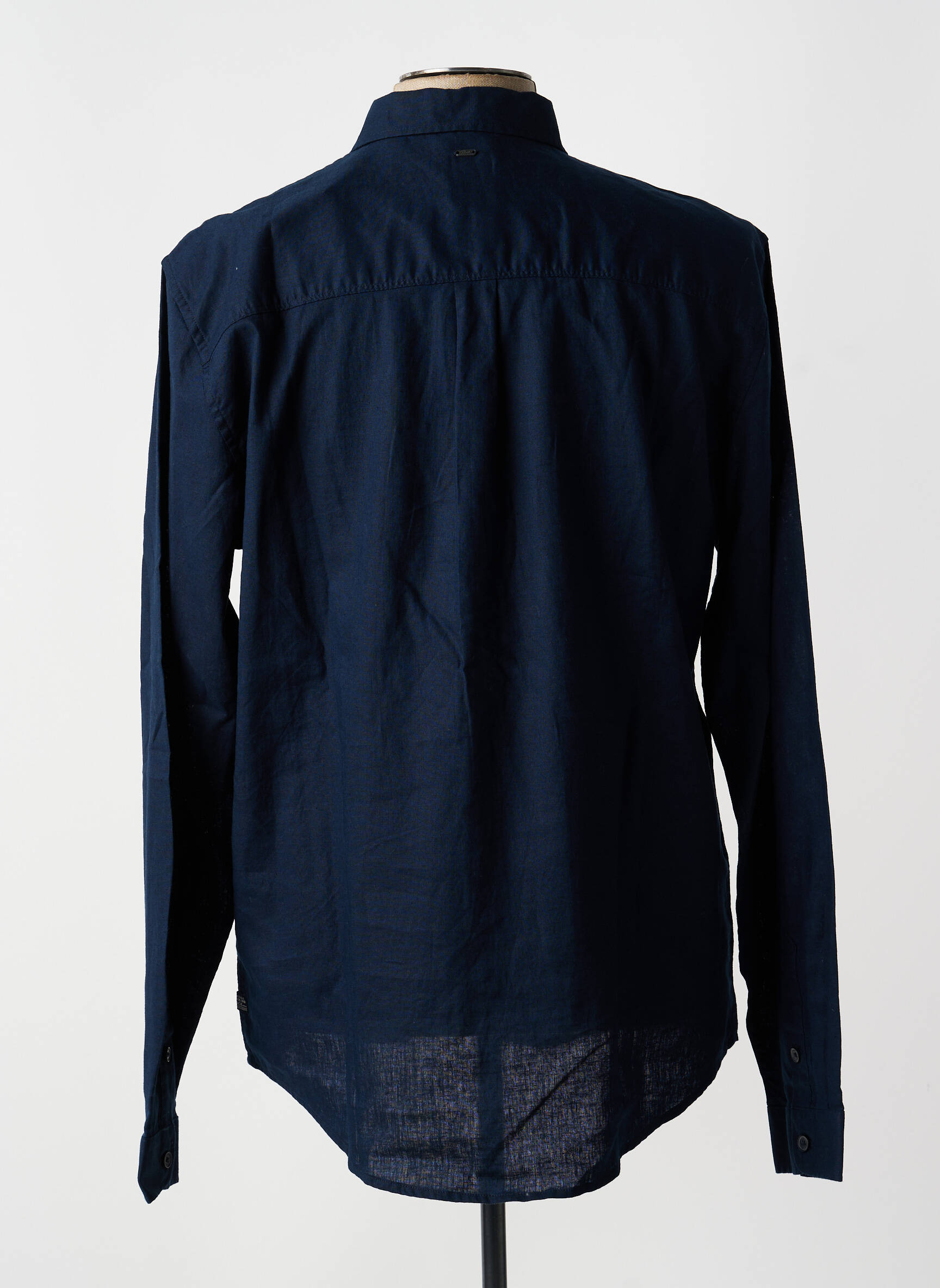 Chemise manches longues fermeture boutonnée sur le devant bleu PETROL INDUSTRIES homme