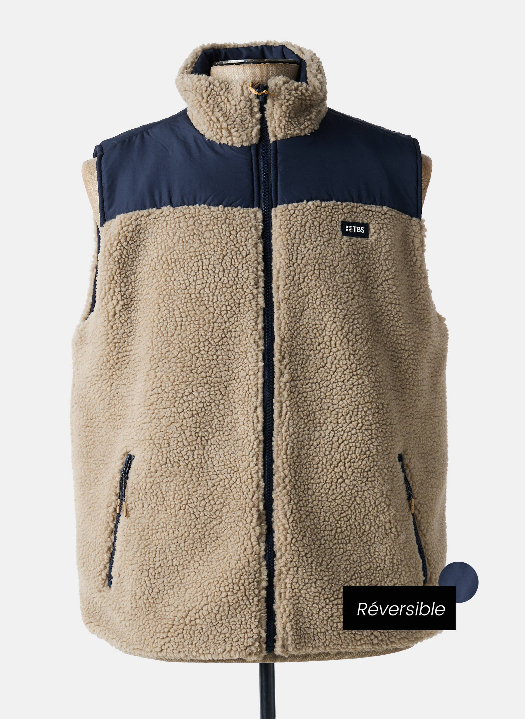 Veste casual coupe droite bleu TBS homme