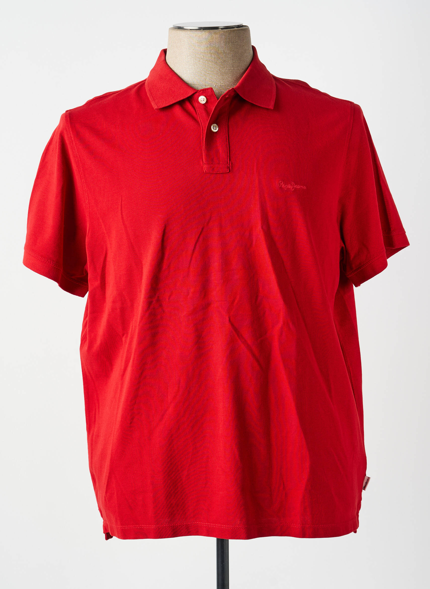Polo stretch manches courtes rouge PEPE JEANS homme