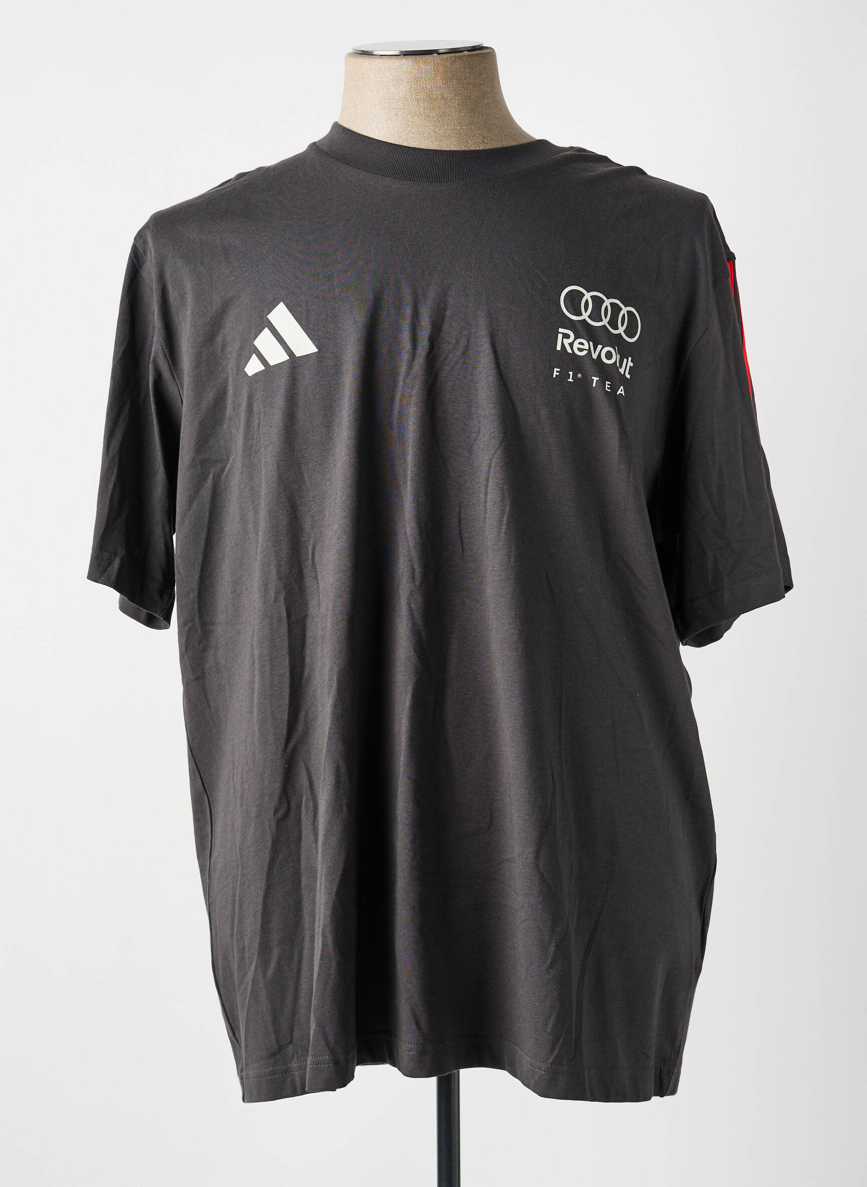 T-shirt stretch manches courtes gris ADIDAS homme