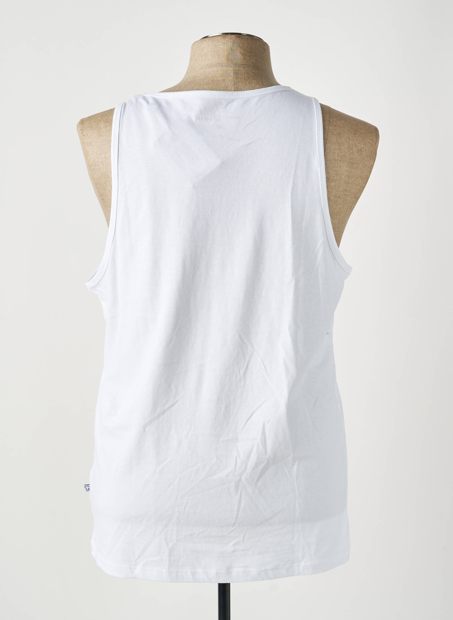 Débardeur coupe droite sans manche blanc BENSON & CHERRY homme