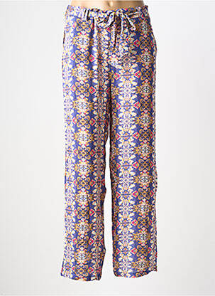 Pantalon droit tissage crêpe taille normale violet ONLY femme