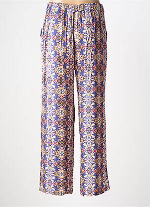 Pantalon droit tissage crêpe taille normale violet ONLY femme