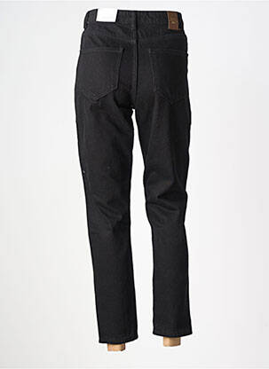 Jean coupe mom fermeture zippée sous rabat boutonné taille haute noir ONLY femme