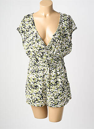Combishort col cache-coeur manches courtes vert ROXY femme