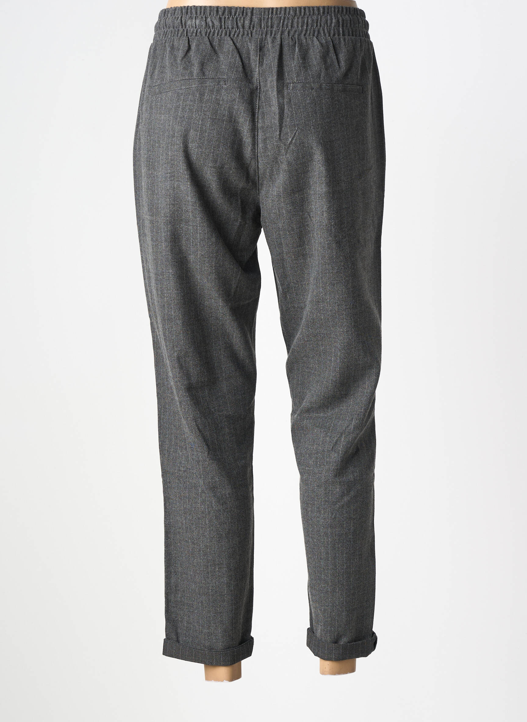 Pantalon droit stretch taille normale gris TEDDY SMITH femme