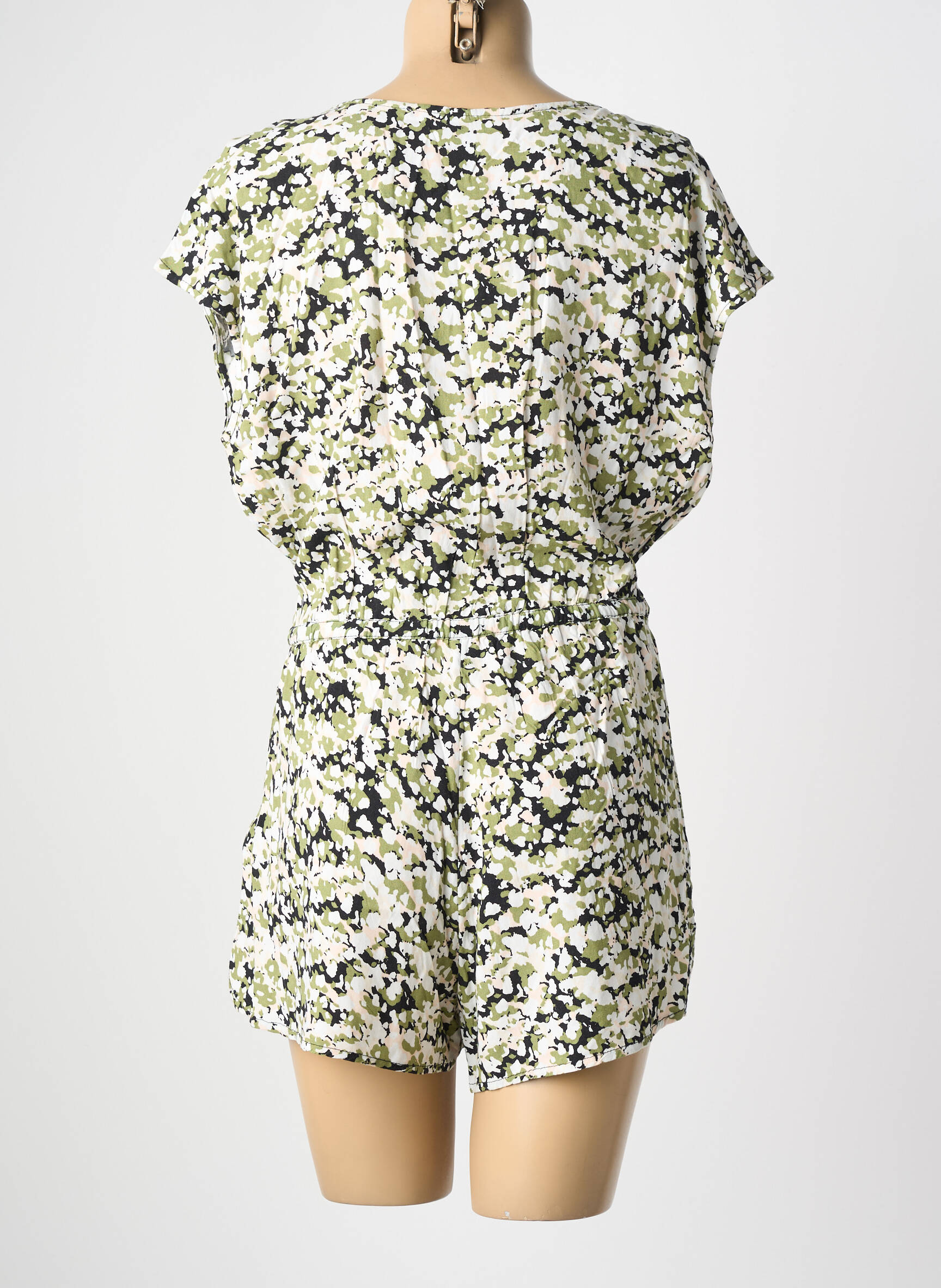 Combishort col cache-coeur manches courtes vert ROXY femme