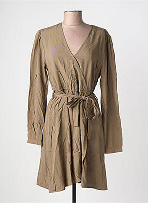 Robe mi-longue manches longues manches longues vert TEDDY SMITH femme