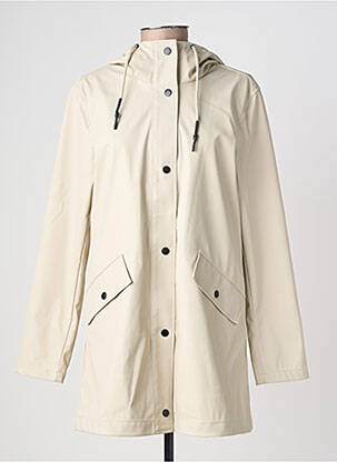 Imperméable manches longues a capuche beige ONLY femme