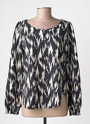 Blouse tissage popeline manches longues noir ONLY femme