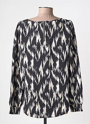 Blouse tissage popeline manches longues noir ONLY femme