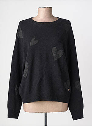 Pull coupe droite manches longues noir TEDDY SMITH femme