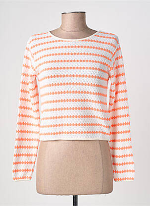 Pull manches longues manches longues orange LE TEMPS DES CERISES fille