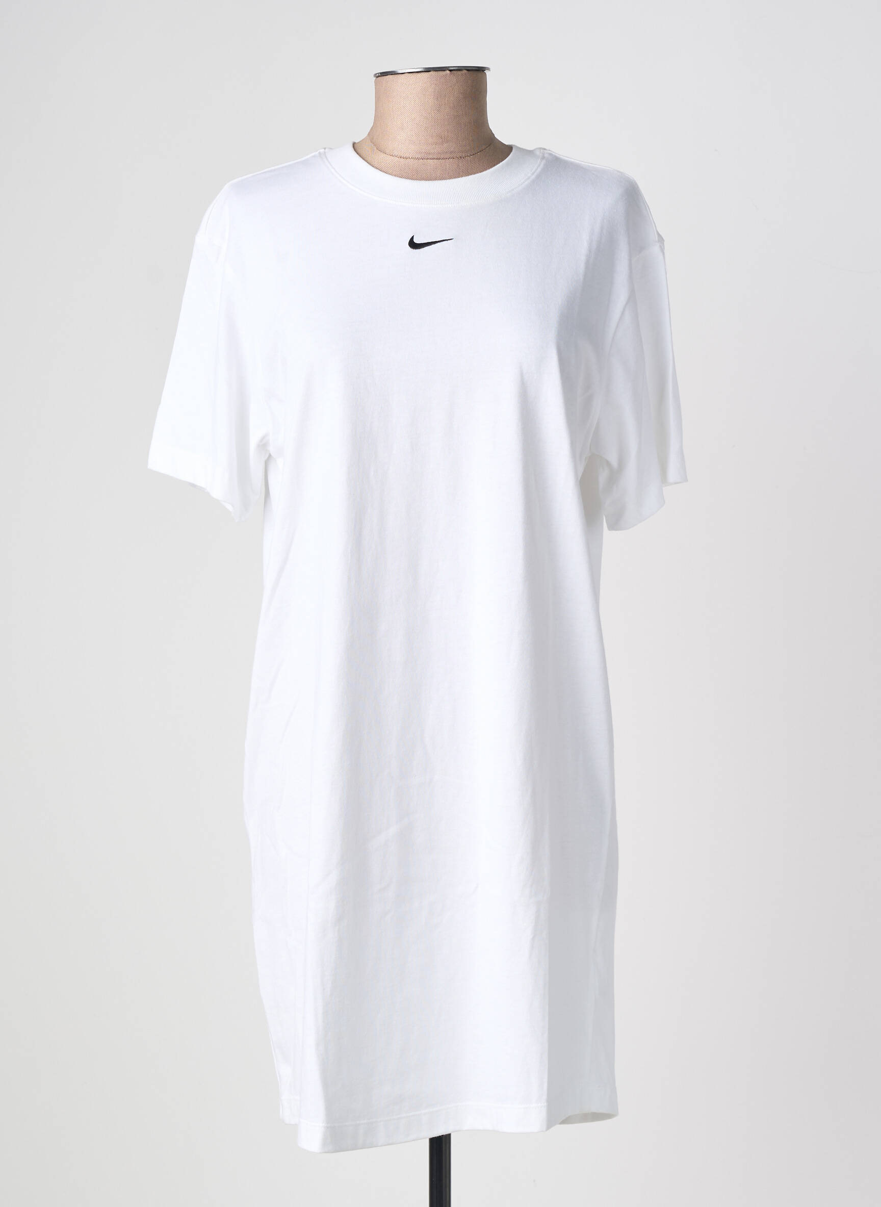 Robe courte manches courtes manches courtes blanc NIKE femme