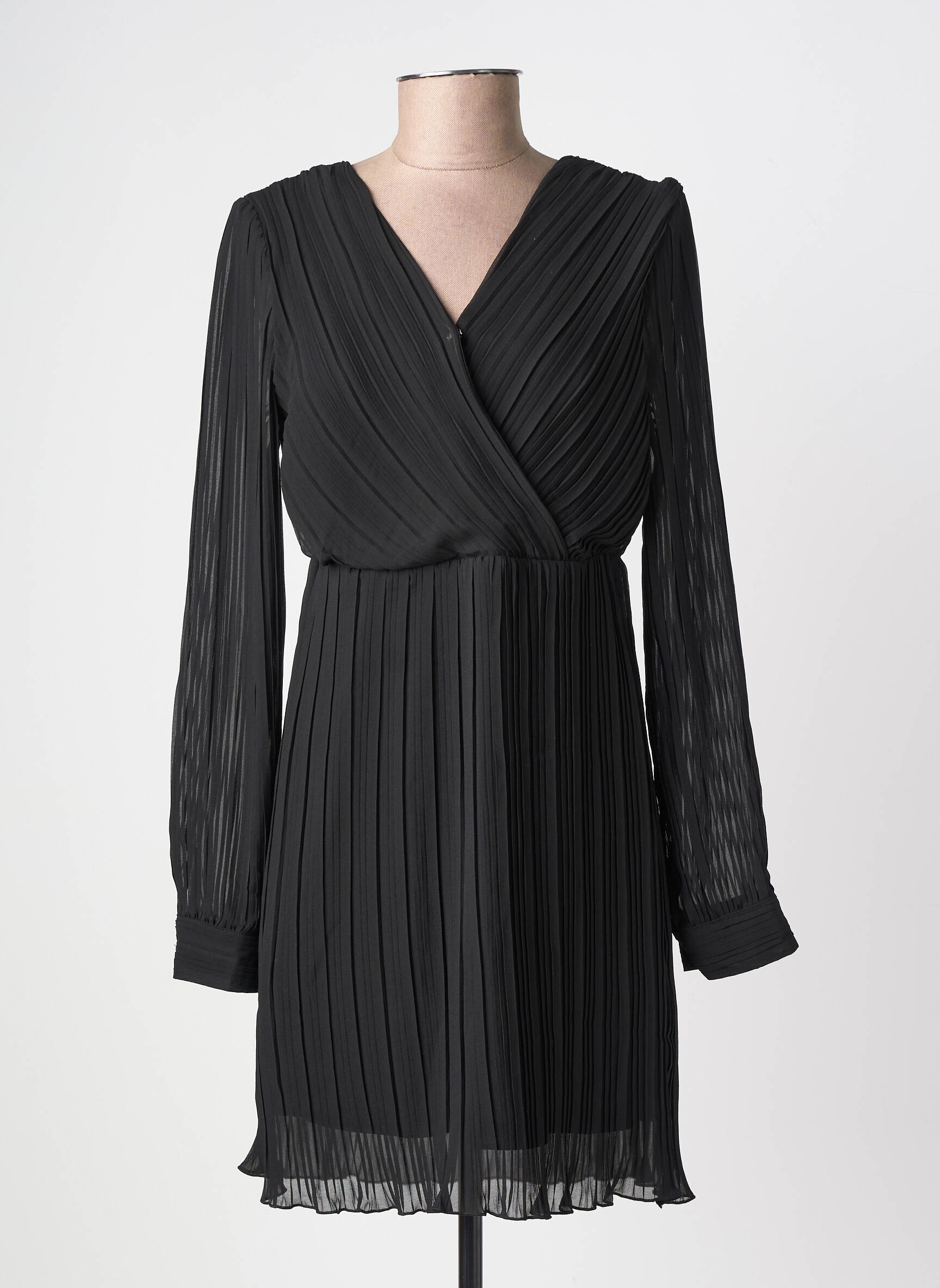 Robe courte manches longues manches longues noir ONLY femme