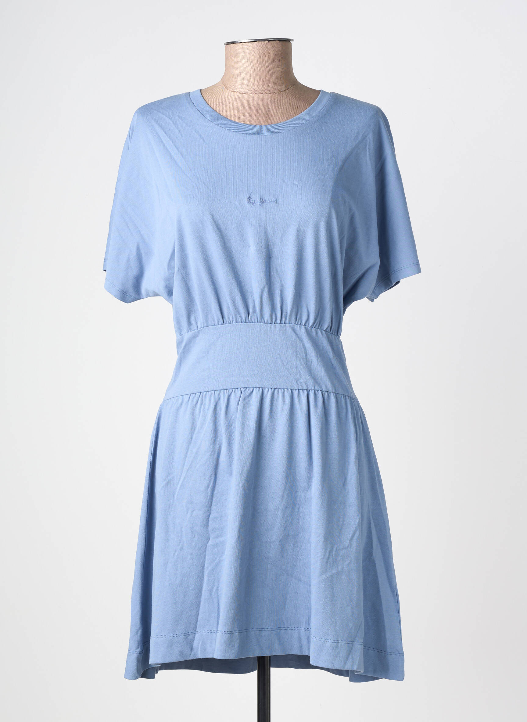 Robe courte manches courtes manches courtes bleu PEPE JEANS femme
