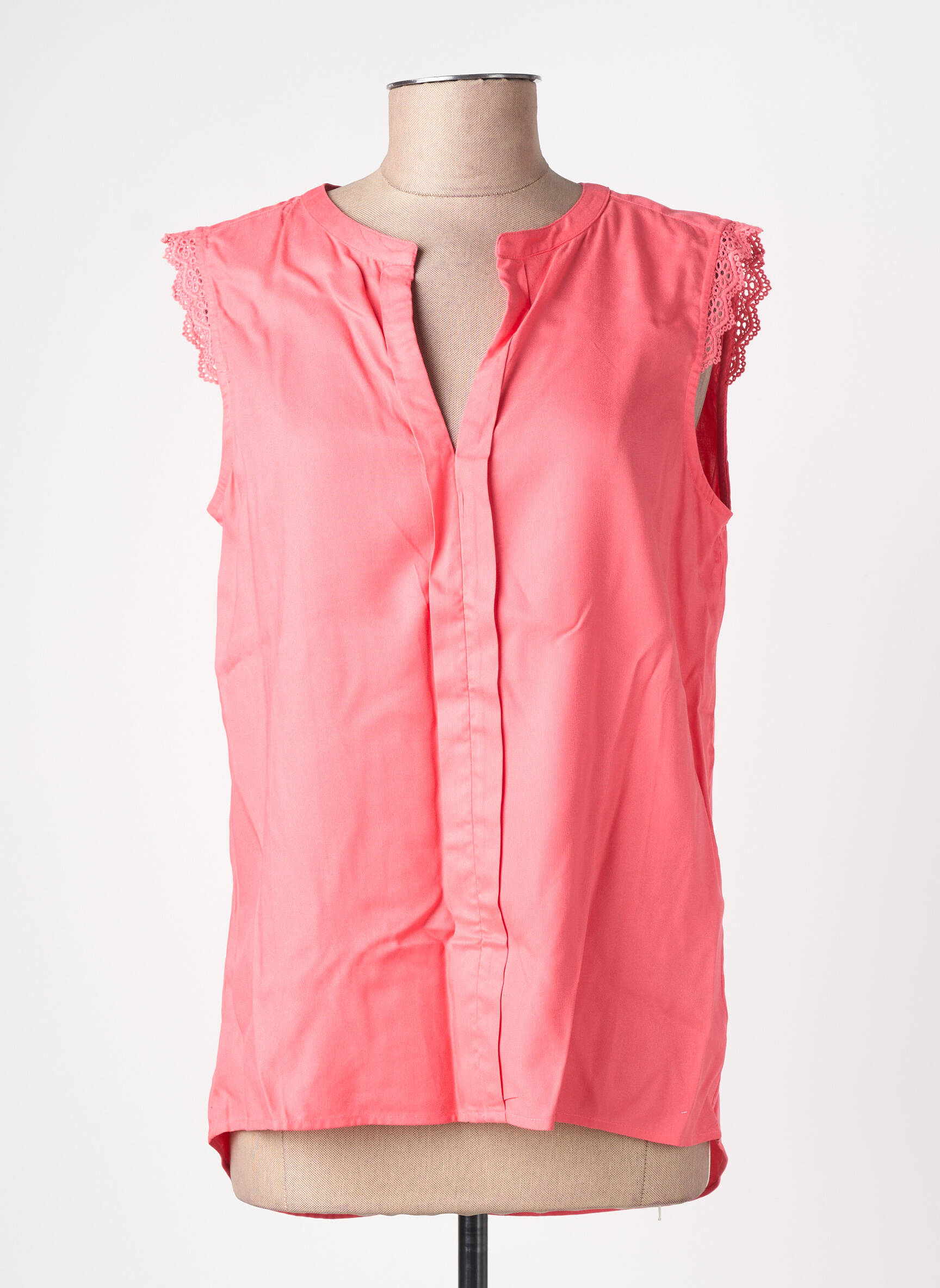 Top manches courtes manches courtes rose ONLY femme