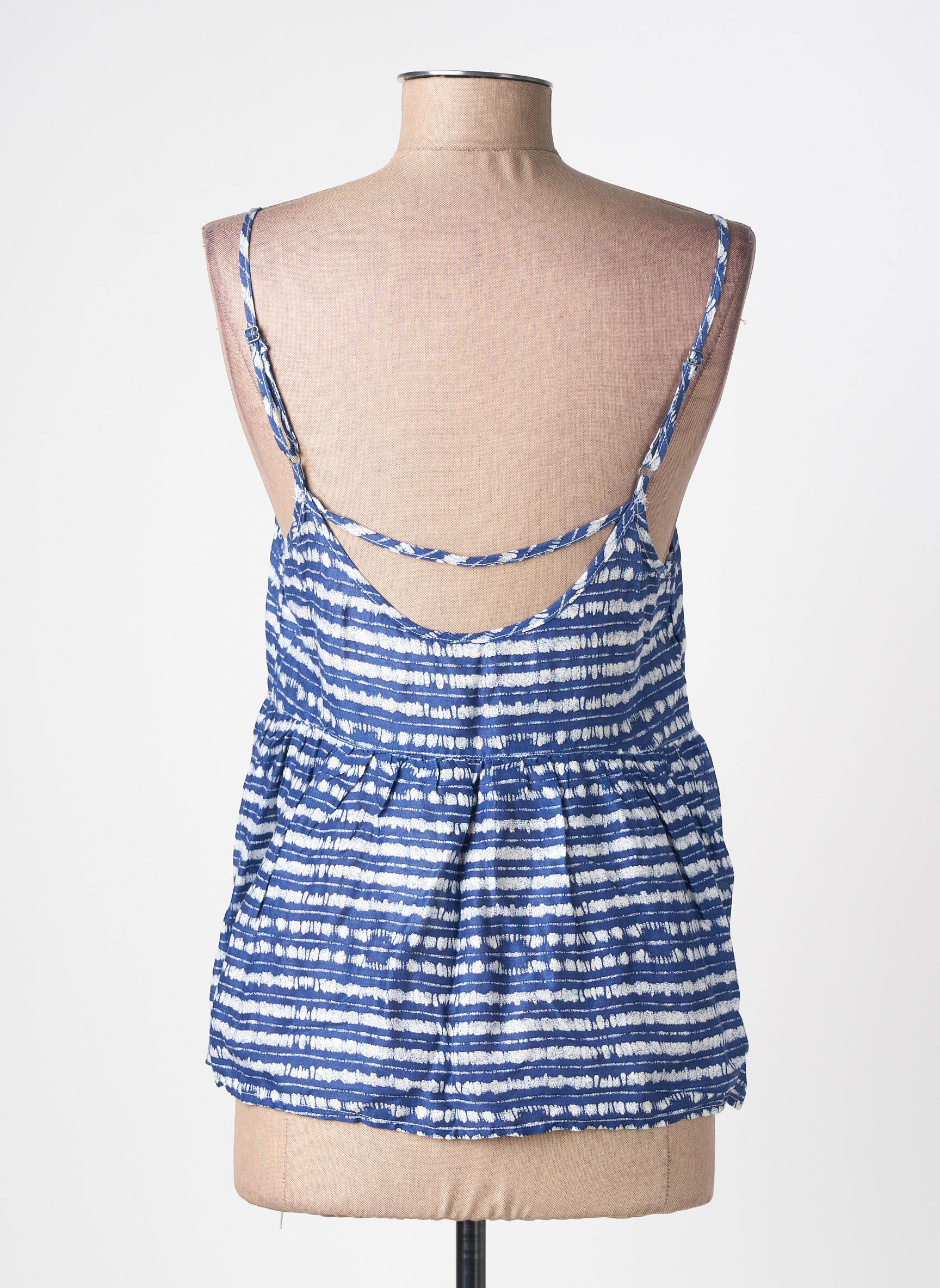 Top imprimé fantaisie fines bretelles bleu ROXY femme