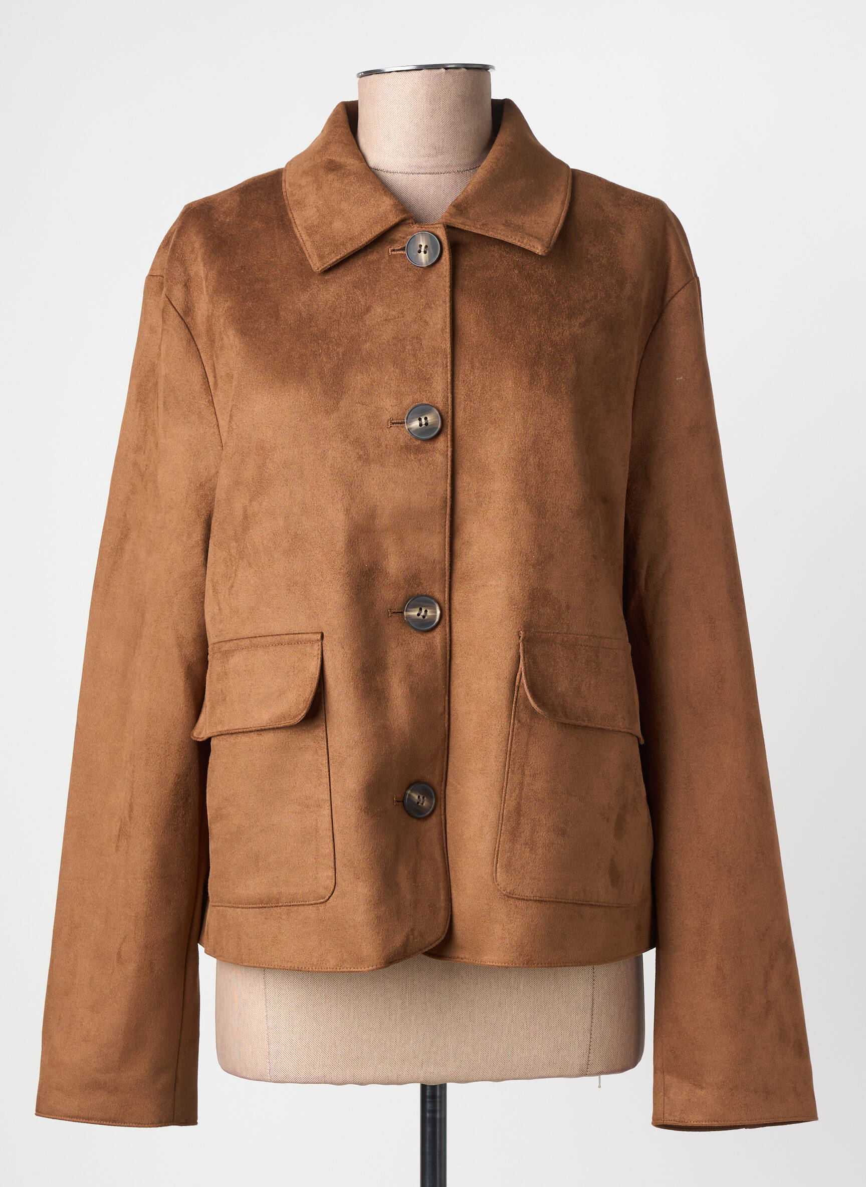 Veste casual tissage suedine marron VERO MODA femme