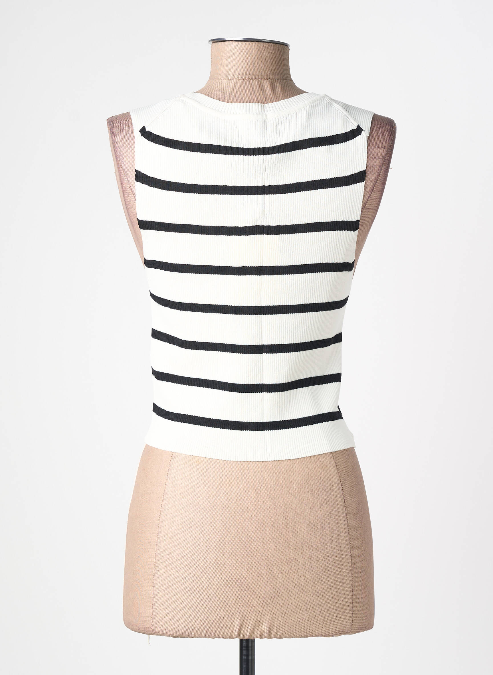 Top coupe cintrée sans manche blanc ONLY femme