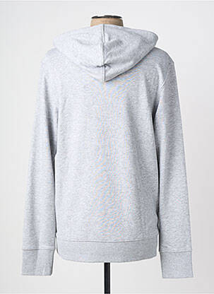 Sweat-shirt à capuche tissage jersey manches longues gris JACK & JONES homme