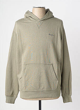 Sweat-shirt à capuche tissage jersey manches longues vert PEPE JEANS homme
