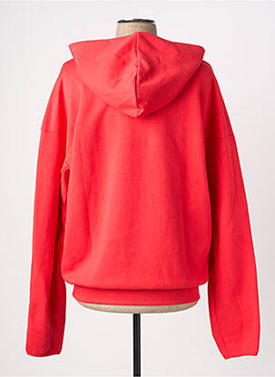Sweat-shirt à capuche tissage jersey manches longues rouge ADIDAS homme