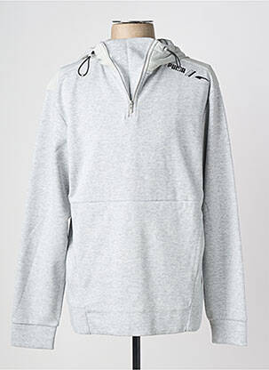 Sweat-shirt à capuche tissage jersey manches longues gris PUMA homme