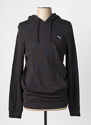 Sweat-shirt à capuche tissage jersey manches longues noir PUMA homme