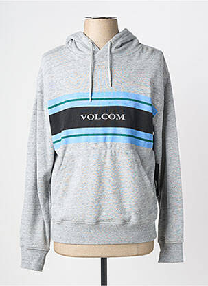 Sweat-shirt à capuche tissage jersey manches longues gris VOLCOM homme