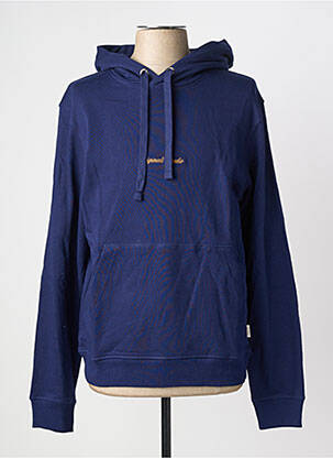 Sweat-shirt à capuche tissage jersey manches longues bleu JACK & JONES homme