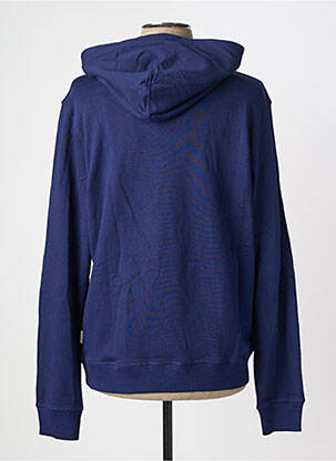 Sweat-shirt à capuche tissage jersey manches longues bleu JACK & JONES homme