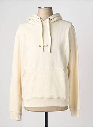 Sweat-shirt à capuche tissage jersey manches longues beige JACK & JONES homme