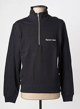 Sweat-shirt broderie manches longues noir JACK & JONES homme