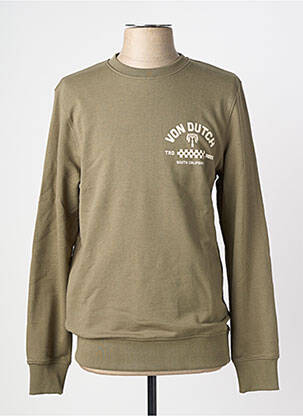 Sweat-shirt tissage jersey manches longues vert VON DUTCH homme