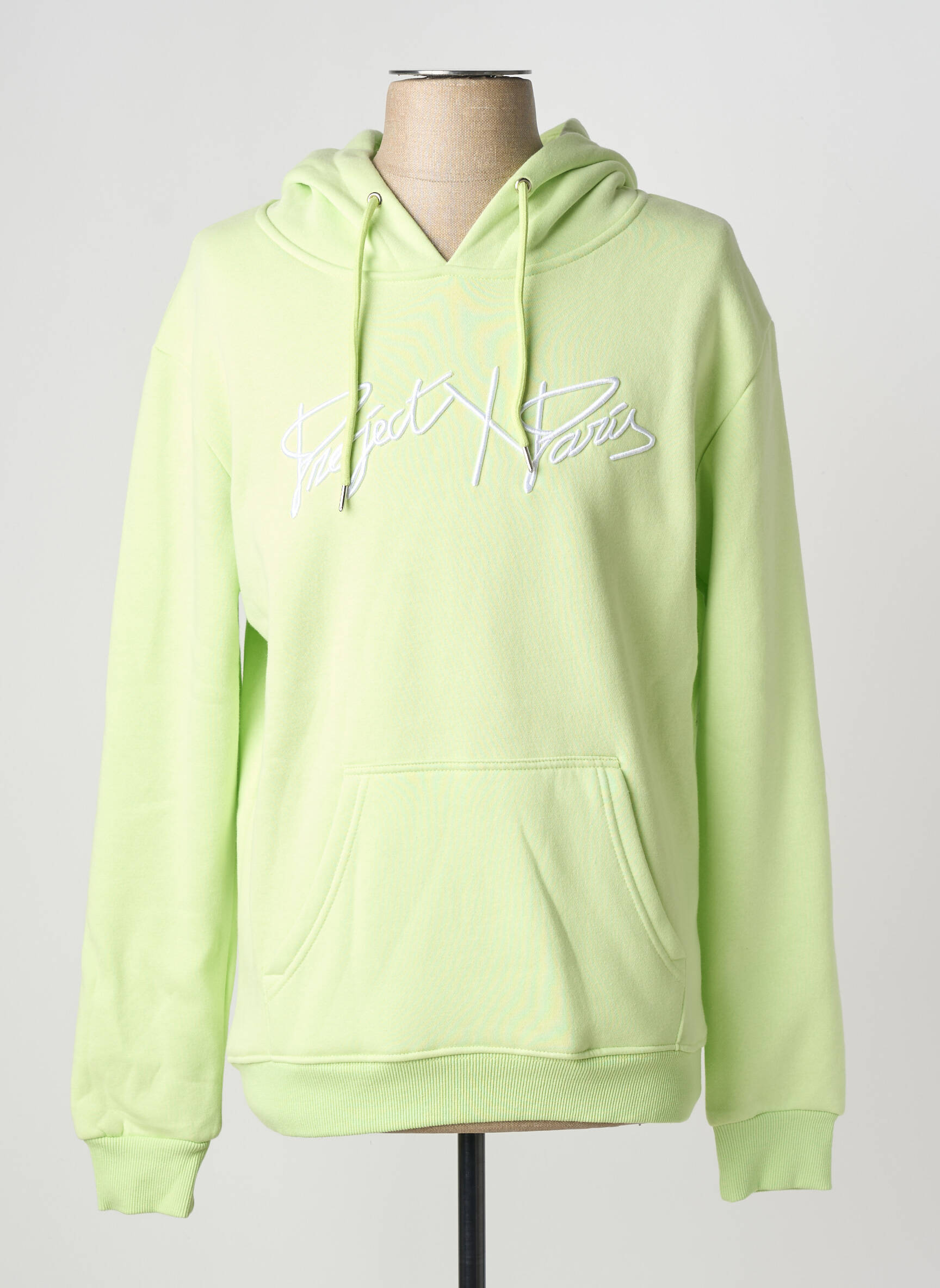 Sweat-shirt à capuche poches manches longues vert PROJECT X PARIS homme