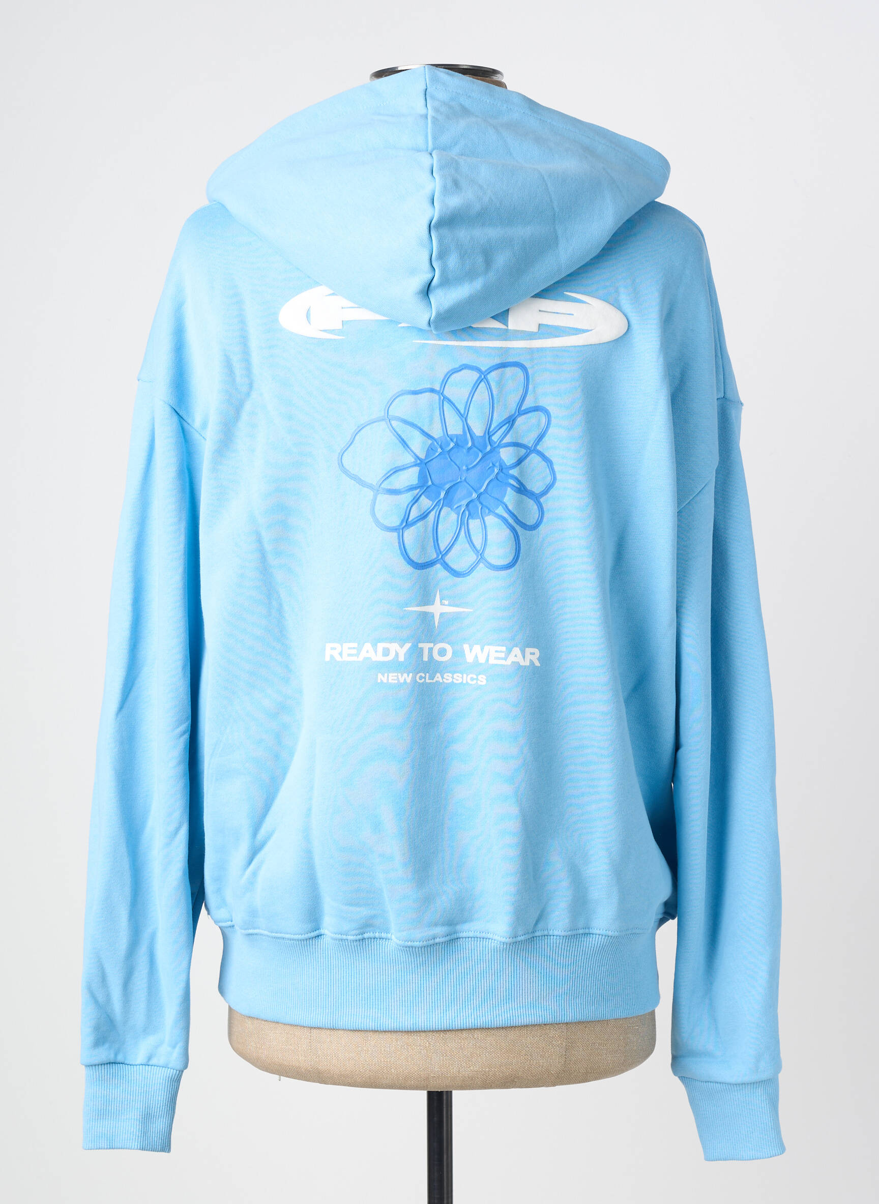 Sweat-shirt à capuche tissage jersey manches longues bleu PROJECT X PARIS homme