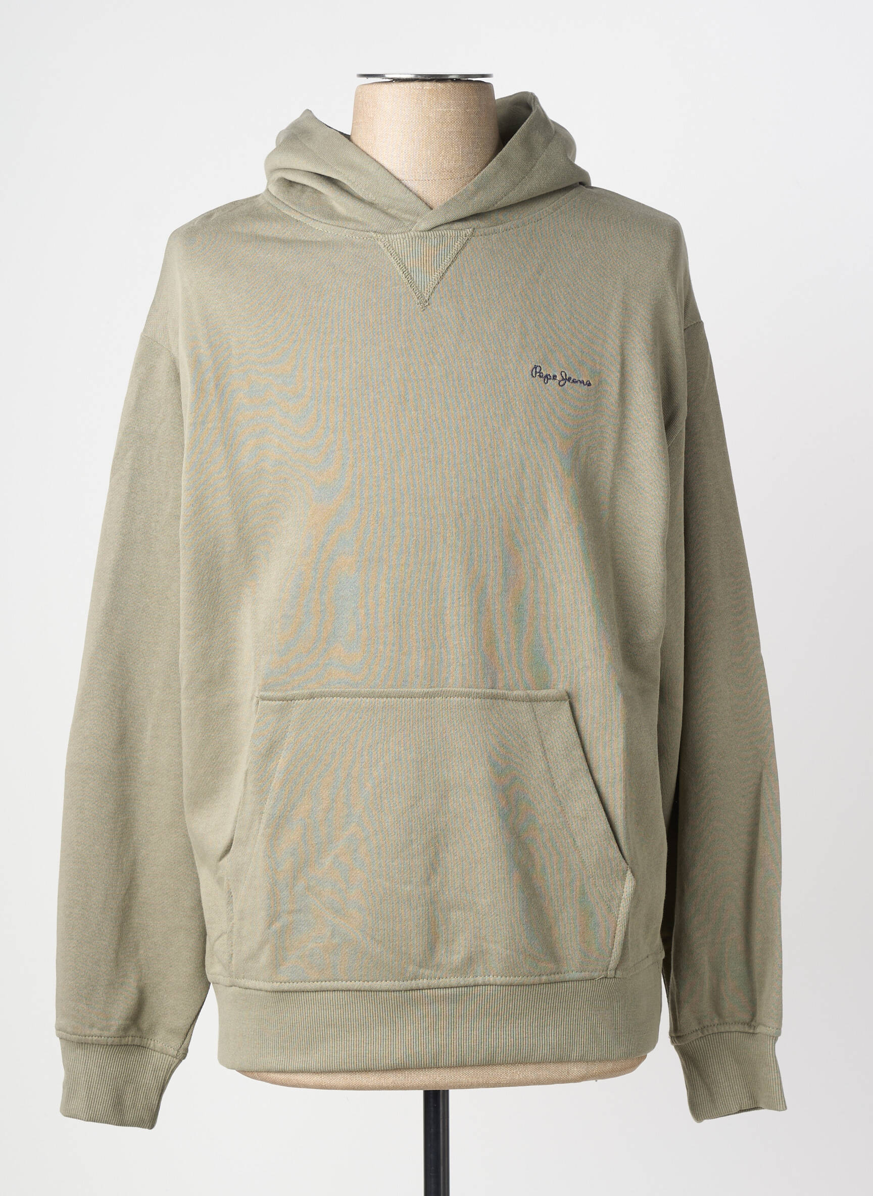 Sweat-shirt à capuche tissage jersey manches longues vert PEPE JEANS homme