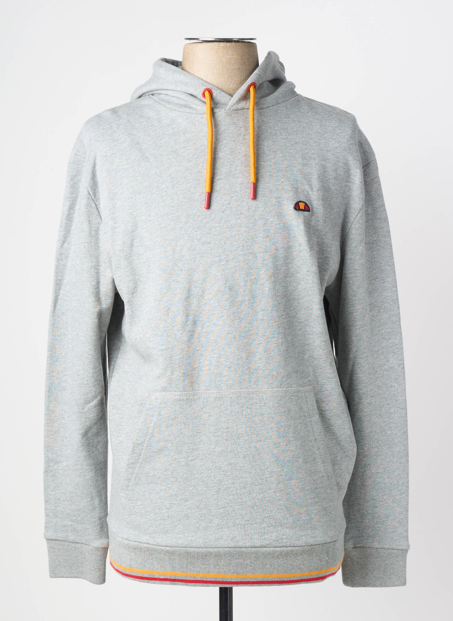 Sweat-shirt à capuche tissage jersey manches longues gris ELLESSE homme