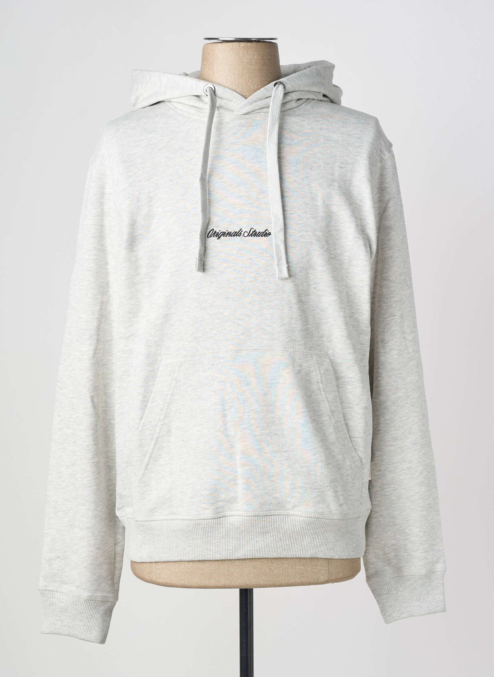 Sweat-shirt à capuche tissage jersey manches longues gris JACK & JONES homme