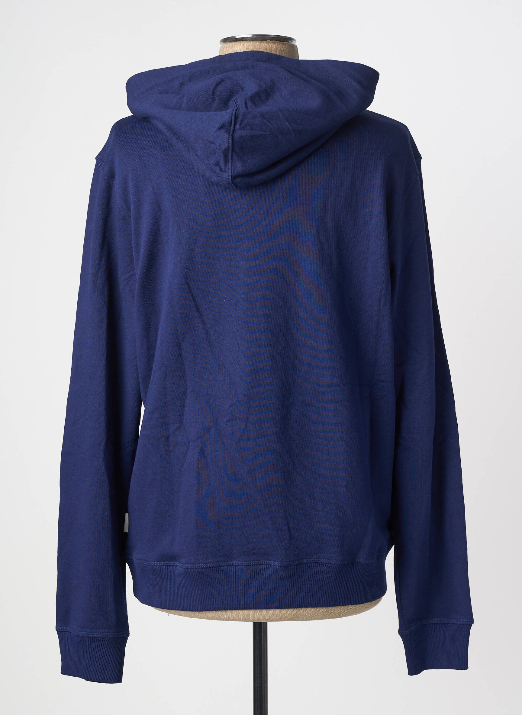 Sweat-shirt à capuche tissage jersey manches longues bleu JACK & JONES homme