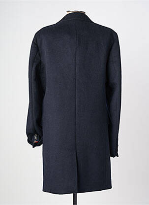 Manteau long coupe droite sans capuche bleu SCOTCH & SODA femme
