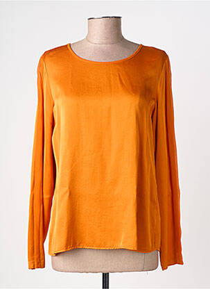 Top col rond manches longues orange LA FEE MARABOUTEE femme
