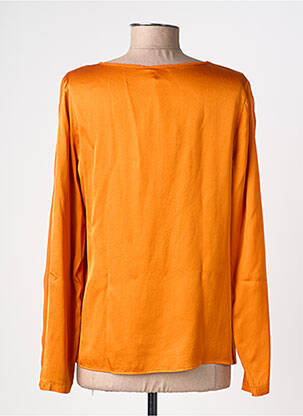 Top col rond manches longues orange LA FEE MARABOUTEE femme