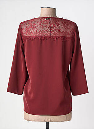 Top col v manches 3/4 rouge LIU JO femme