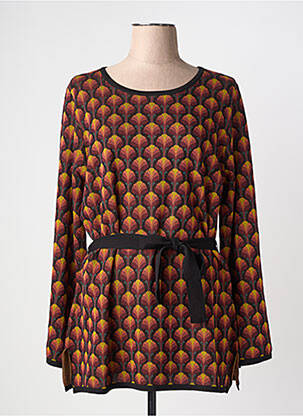 Pull coupe cintrée manches longues orange KING LOUIE femme